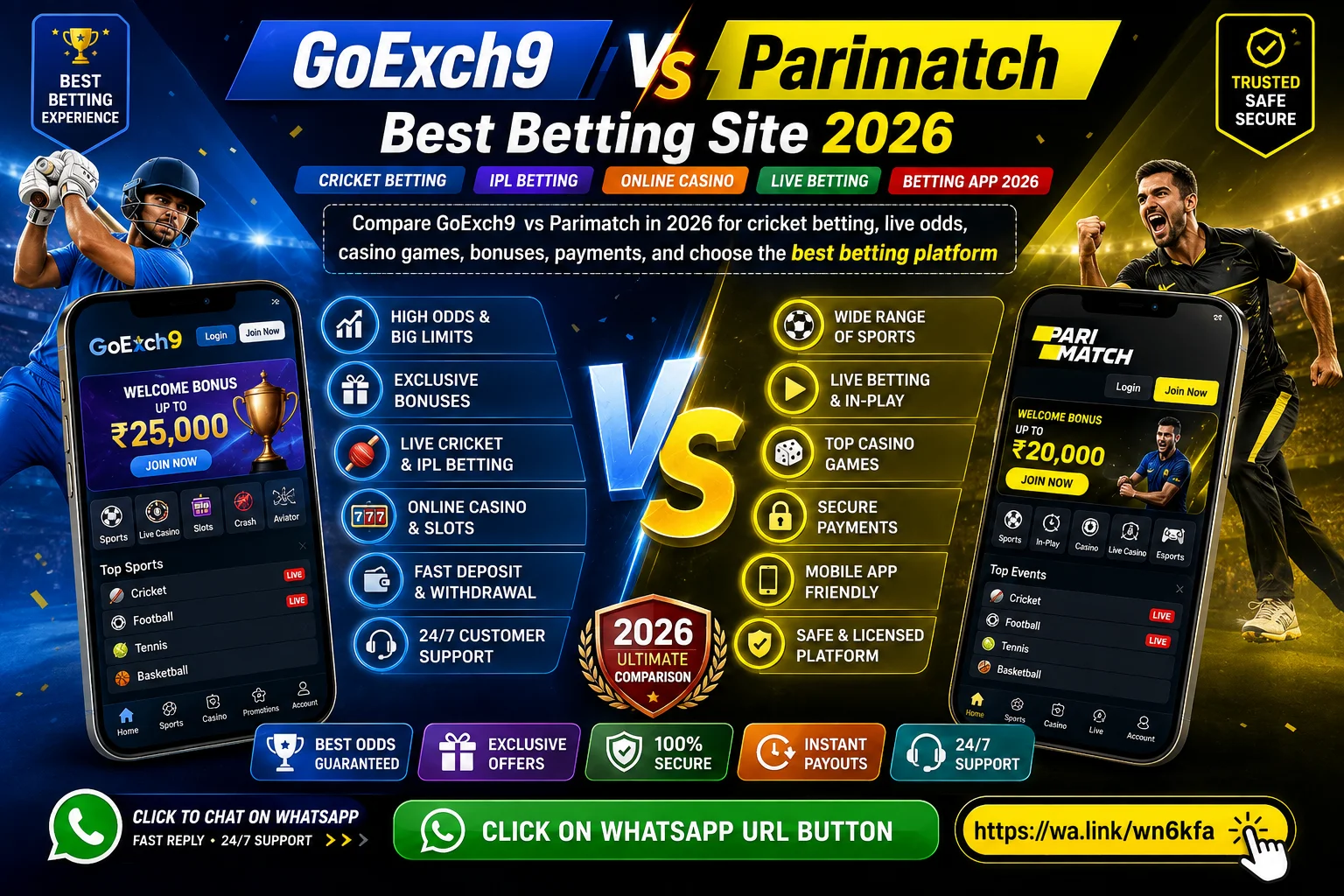 GoExch9 vs Parimatch Best Betting Site 2026